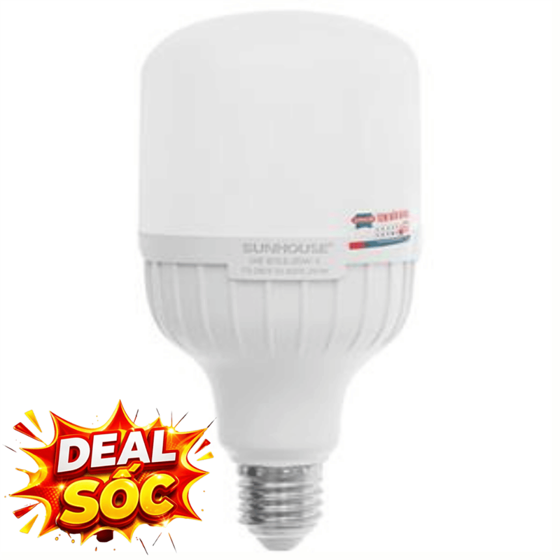 Bóng đèn Led Bulb trụ 20W Sunhouse Eco SHE-BULB-20W-E