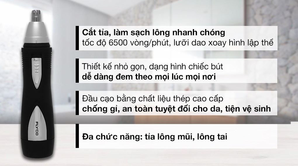 Máy tỉa lông mũi và lông tai Flyco FS7805VN