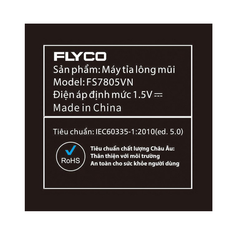 Máy tỉa lông mũi và lông tai Flyco FS7805VN Màu Đen
