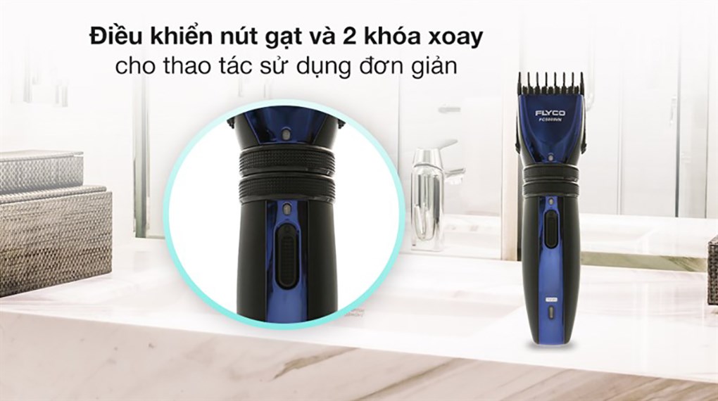 Tông đơ cắt tóc pin sạc Flyco FC5809