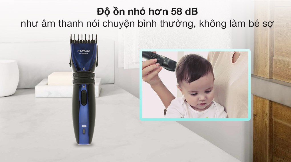 Tông đơ cắt tóc pin sạc Flyco FC5809