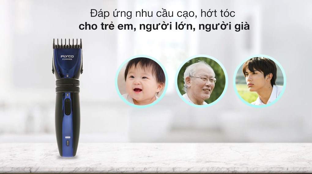 Tông đơ cắt tóc pin sạc Flyco FC5809