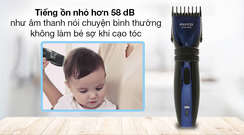 Tông đơ cắt tóc Flyco FC5809 - Tiếng ồn nhỏ hơn 58 dB