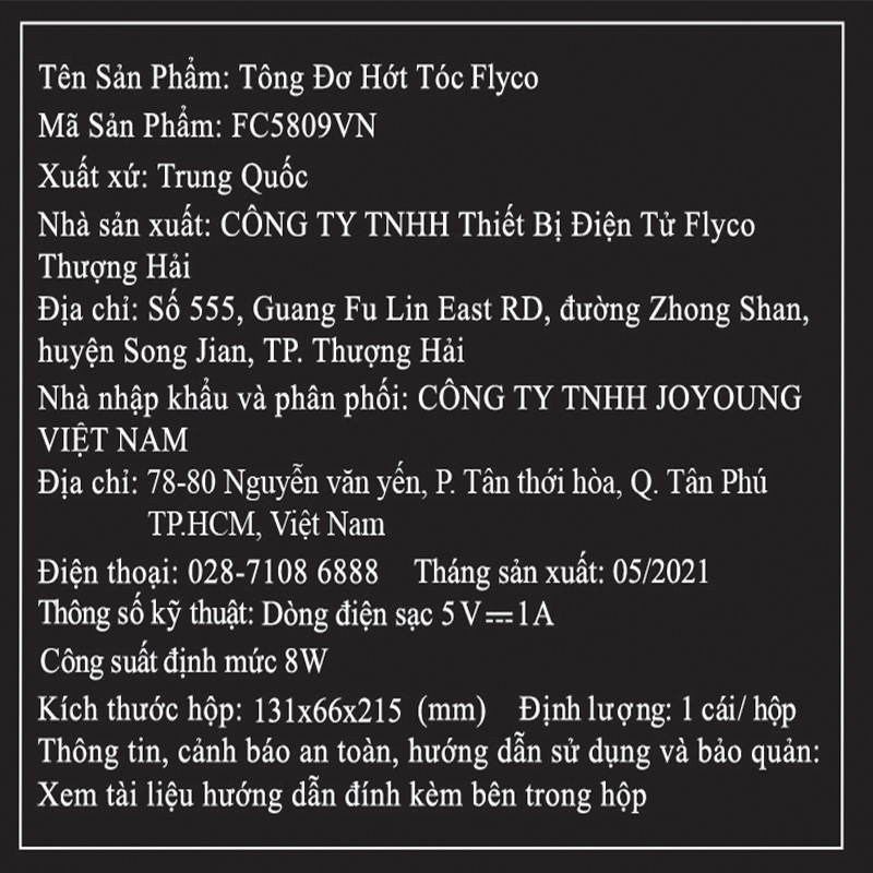 Tông đơ cắt tóc pin sạc Flyco FC5809 Màu Đen - xanh dương