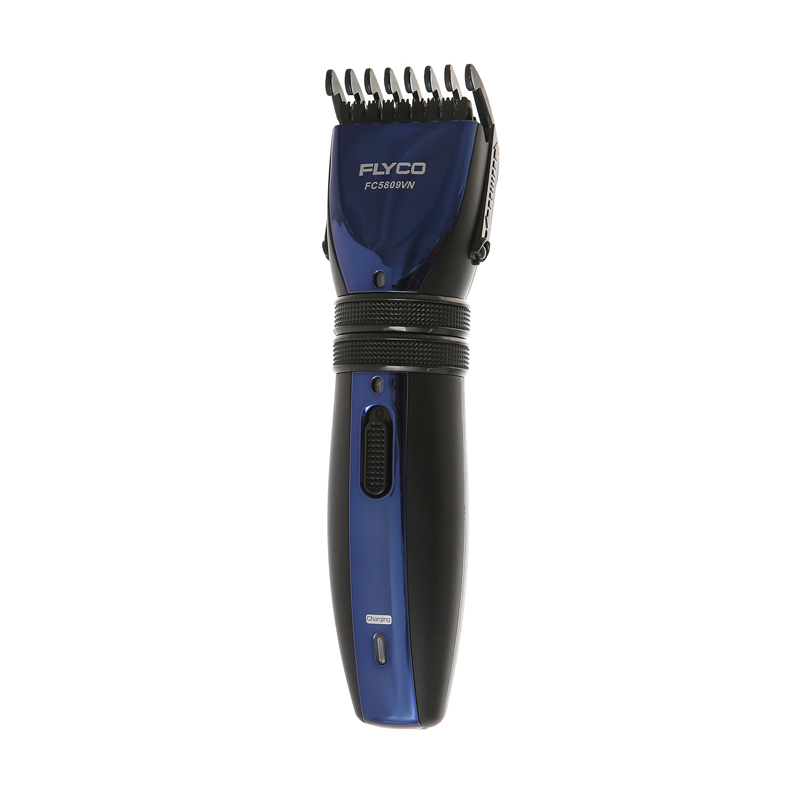 Tông đơ cắt tóc pin sạc Flyco FC5809 Màu Đen - xanh dương