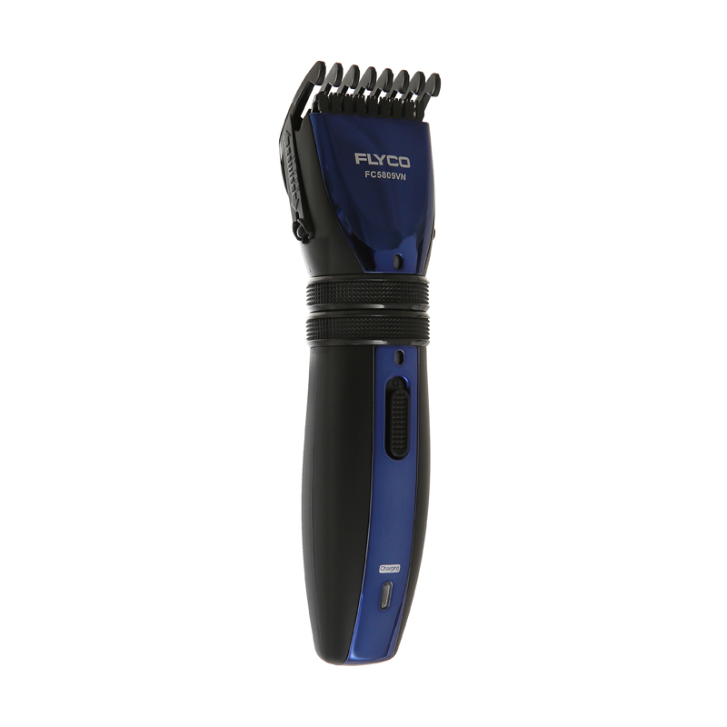 Tông đơ cắt tóc pin sạc Flyco FC5809 Màu Đen - xanh dương