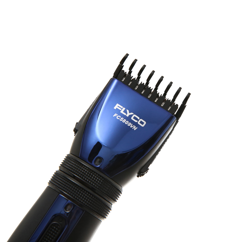 Tông đơ cắt tóc pin sạc Flyco FC5809 Màu Đen - xanh dương