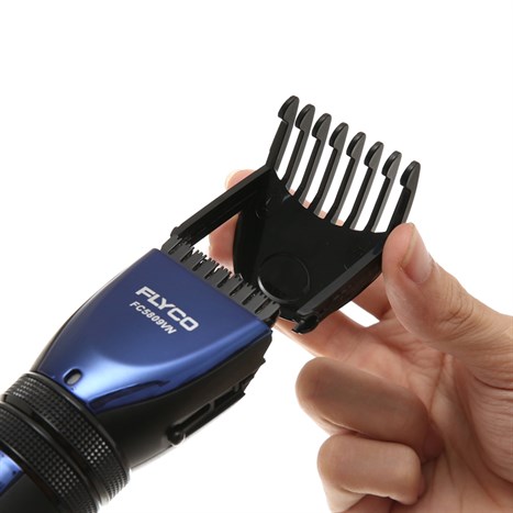 Tông đơ cắt tóc pin sạc Flyco FC5809 Màu Đen - xanh dương