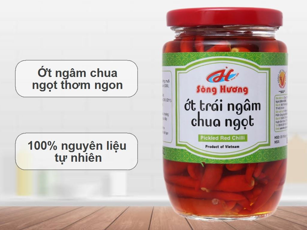Ớt ngâm chua ngọt Sông Hương hũ 350g 2