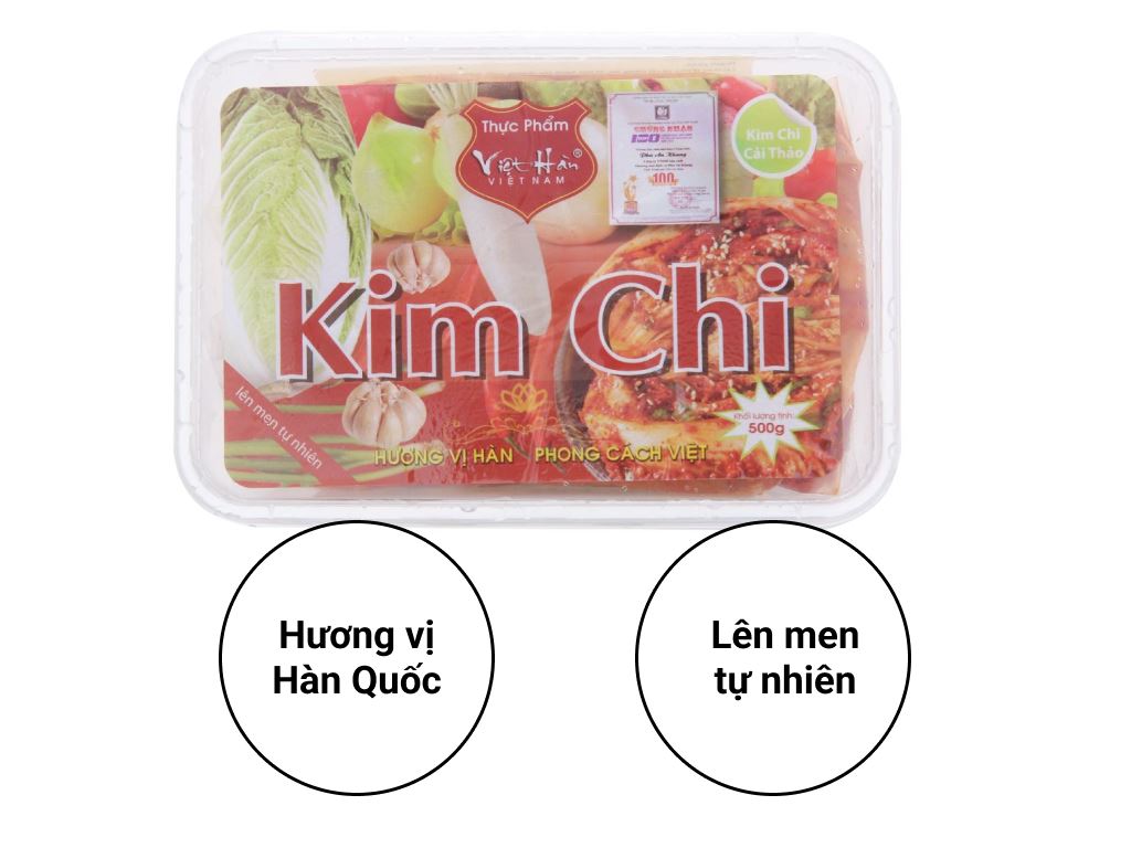 Kim chi cải thảo lên men tự nhiên Việt Hàn hộp 500g 2