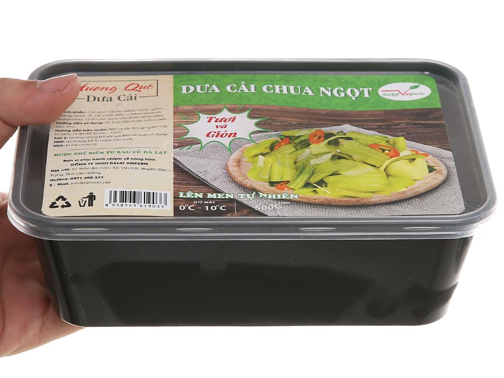 Dưa cải chua ngọt Hương Quê hộp 500g 5