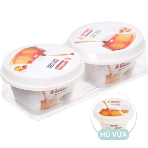 Lốc 2 bánh flan cao cấp Ánh Hồng hũ vừa 80g
