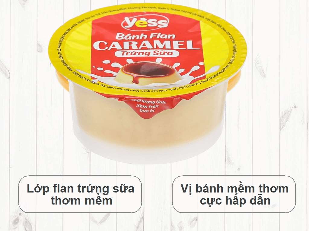 Lốc 10 tặng 2 bánh flan caramel trứng sữa Yess hũ nhỏ 50g 2