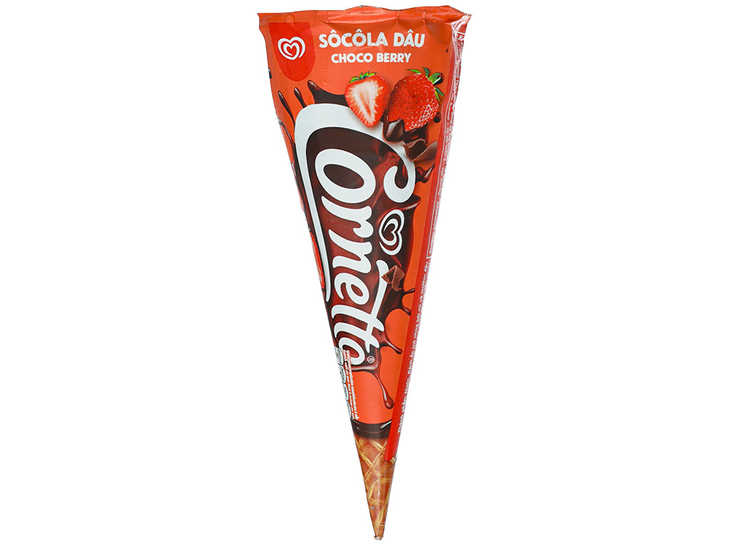 Kem ốc quế socola dâu Cornetto cây 66g 1