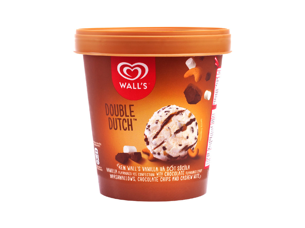 Kem hộp vani sốt socola Wall's Double Dutch hộp 450g 1