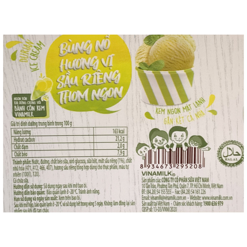 Kem hộp dâu Vinamilk 450 ml 7