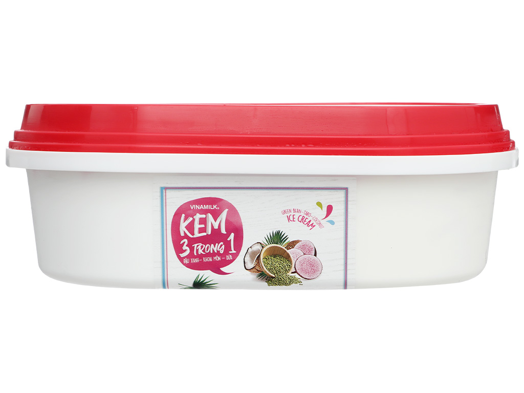 Kem đậu xanh khoai môn dừa Vinamilk hộp 1 lít 8