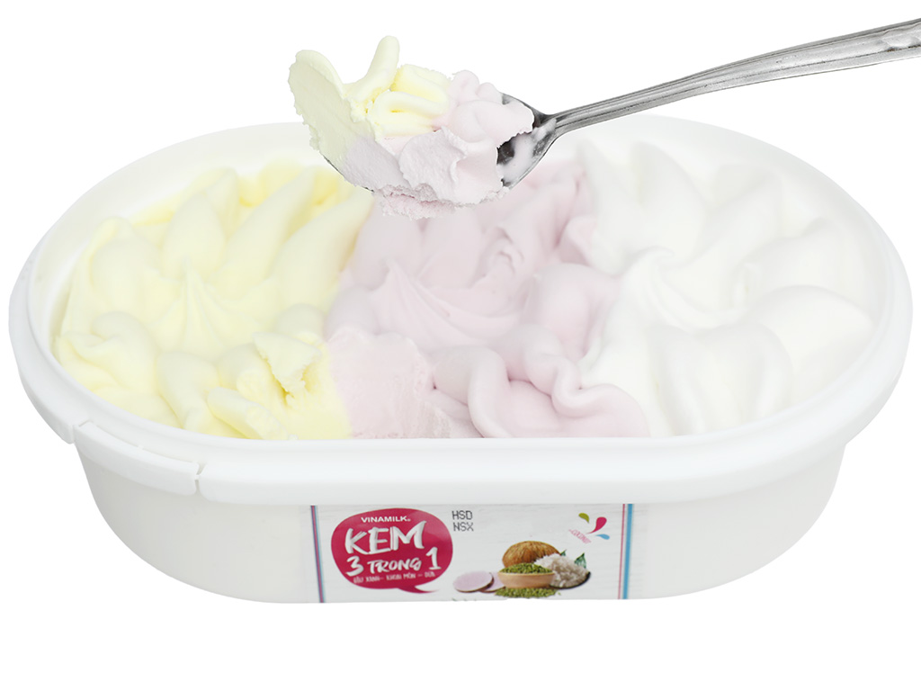 Kem đậu xanh khoai môn dừa Vinamilk hộp 1 lít 12