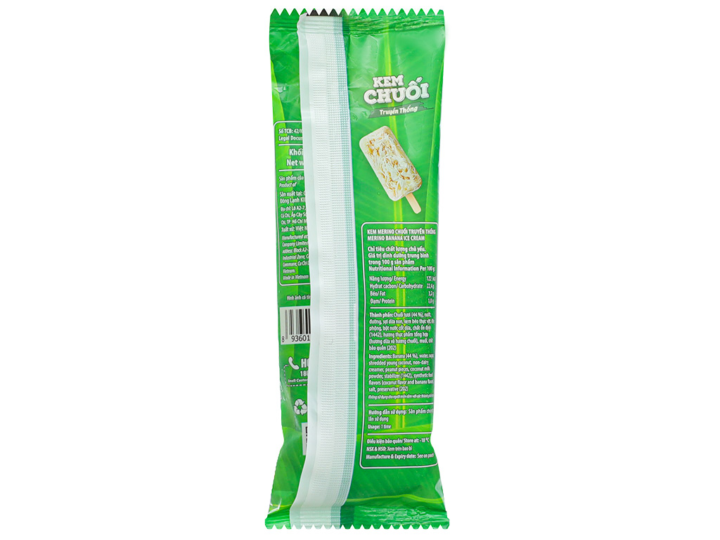 Kem chuối Merino truyền thống cây 80g 4