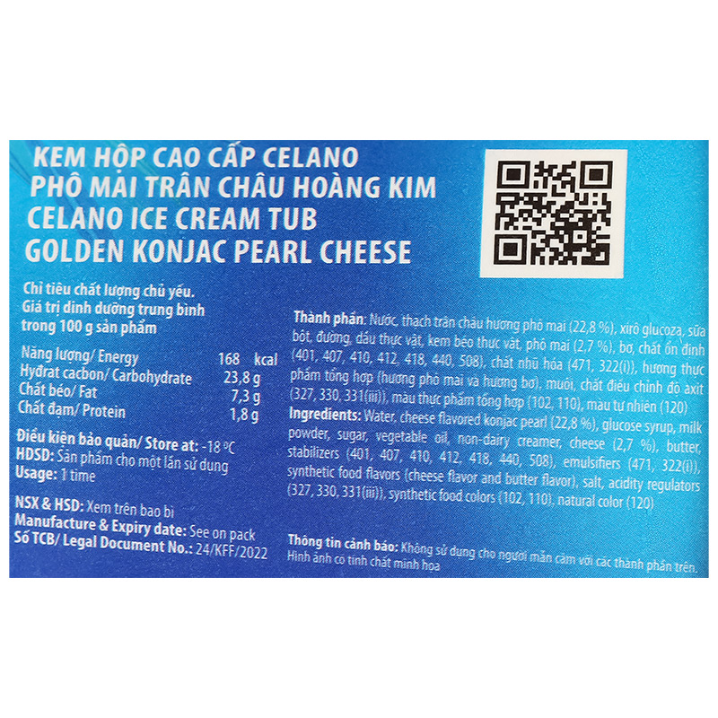 Kem hộp trân châu dâu phô mai Celano Home 200g (từ 1 tuổi) 14