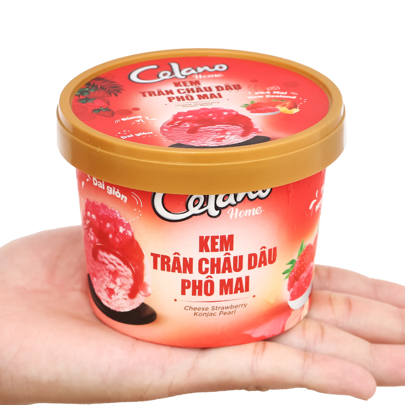 Kem hộp trân châu dâu phô mai Celano Home 200g (từ 1 tuổi) 5