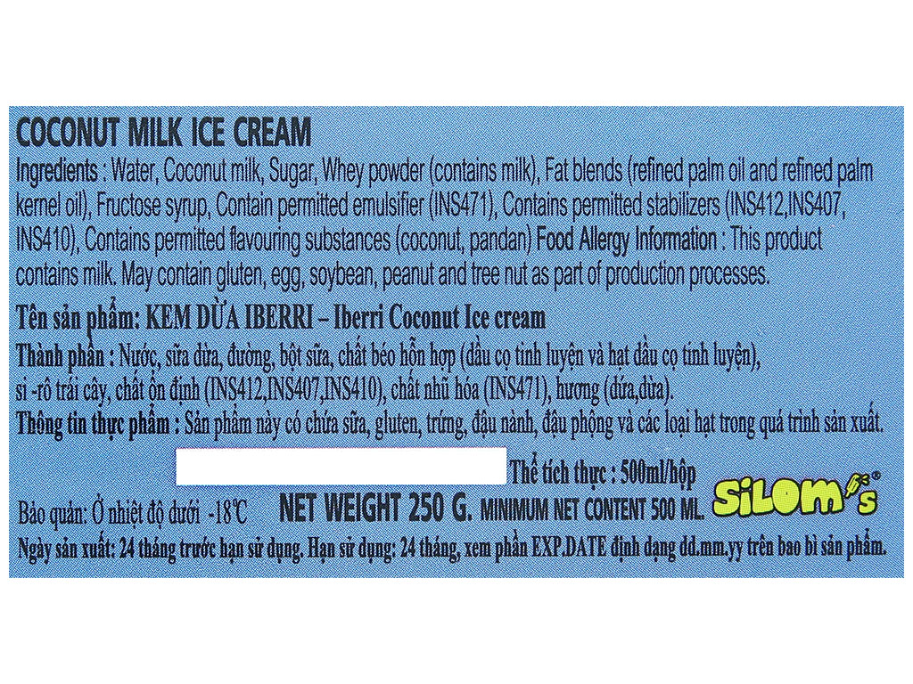 Kem dừa Iberri hộp 500ml 7