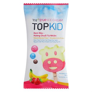 Kem que dâu, chuối TH true ICE CREAM TOPKID 46g (từ 2 tuổi)