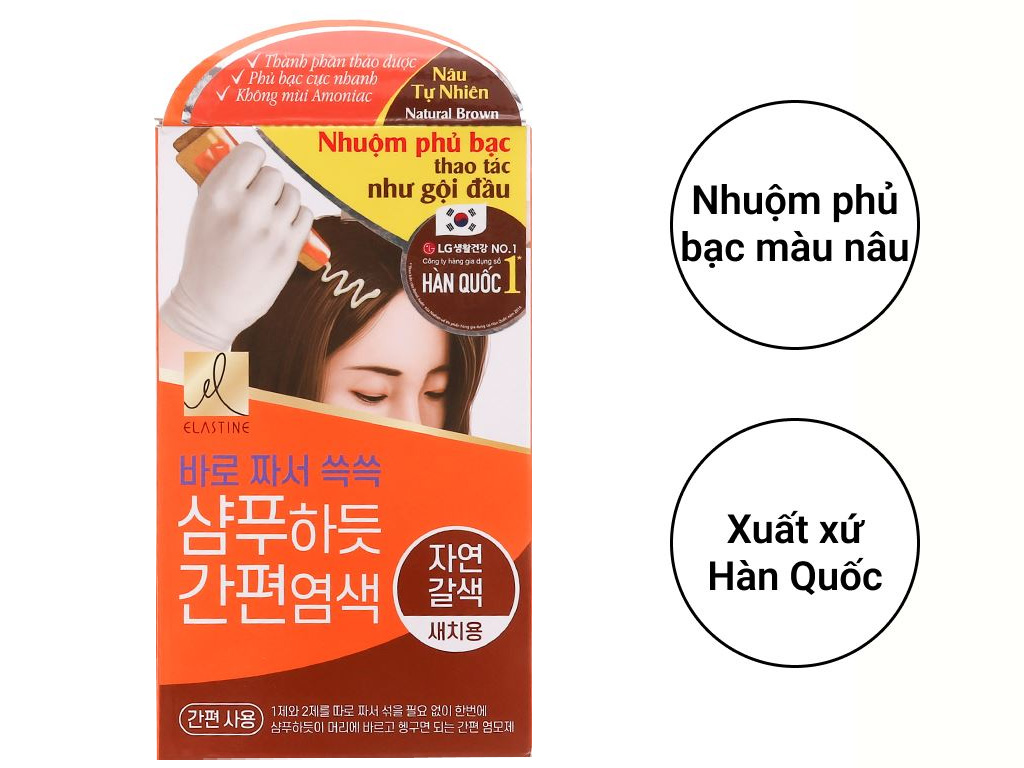 Dầu gội Elastine nâu tự nhiên 60g giá tốt tại Bách hoá XANH