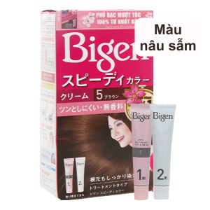 Thuốc nhuộm tóc Bigen Speedy Color Cream 5 màu nâu đậm