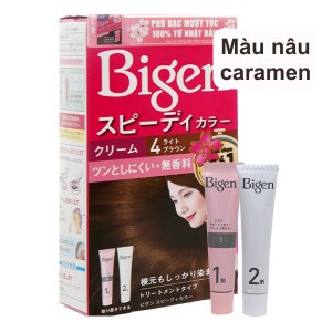 Kem mặt tóc Bigen Speedy Color Cream 4 nâu caramen