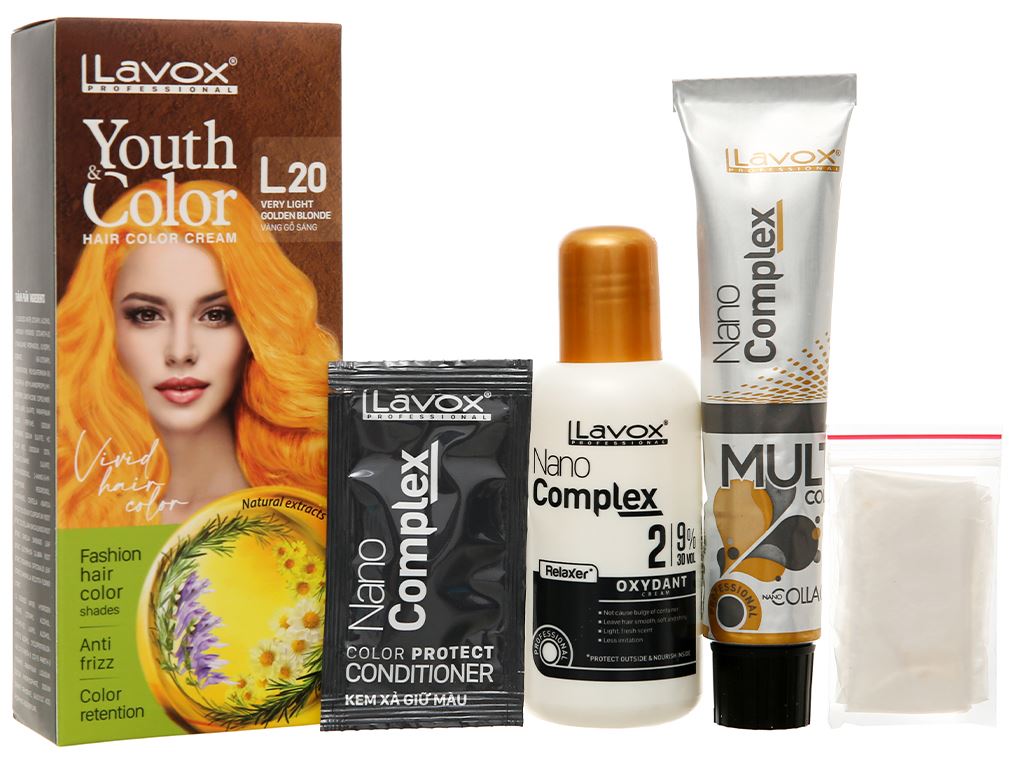 Giới thiệu sản phẩm kem nhuộm Lavox L20 đang gây sốt trên thị trường! Với công nghệ hiện đại, sản phẩm này sẽ giúp bạn dễ dàng biến đổi màu tóc của mình theo mong muốn chỉ trong vài giờ đồng hồ. Xem hình ảnh liên quan để tìm hiểu thêm!