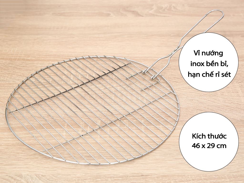Vỉ nướng inox Tithafac 45x29cm 2