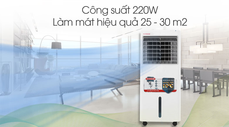 Công suất - Quạt điều hòa Sunhouse SHD7721 Công suất - Quạt điều hòa Sunhouse SHD7721