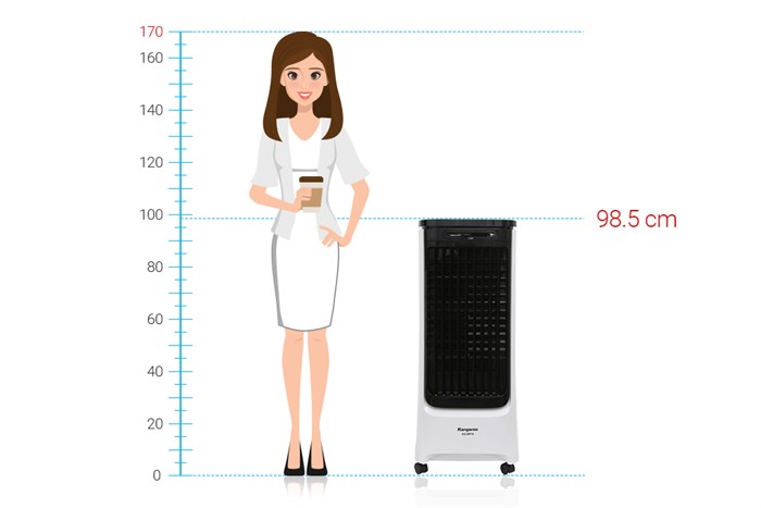 Quạt điều hòa Kangaroo KG50F18 130W Màu Trắng - Đen