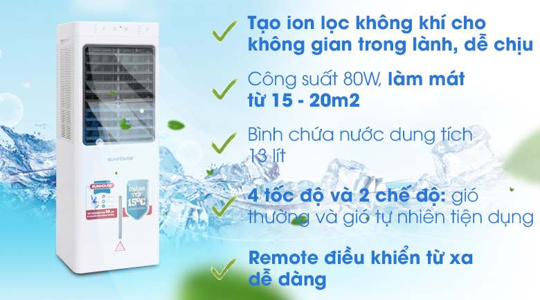 Quạt điều hòa Sunhouse SHD7717 80W