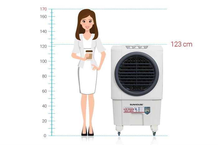 Quạt điều hòa Sunhouse SHD7751 210W Màu Trắng