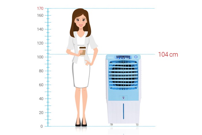 Quạt điều hòa Daikio DKA-04000A 160W Màu Trắng - Xanh