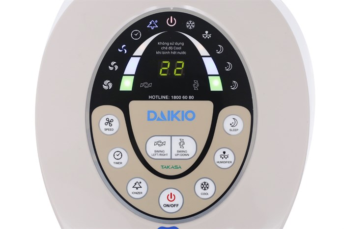 Quạt điều hòa Daikio DKA-01500B 90W Màu Trắng