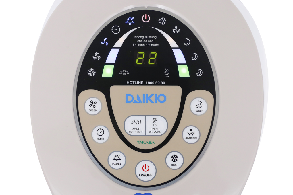 Quạt điều hòa Daikio DKA-01500B 90W Màu Trắng