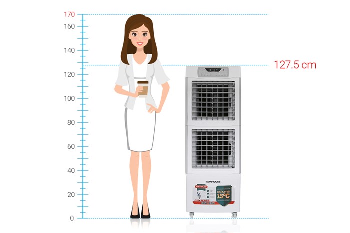 Quạt điều hòa Sunhouse SHD7756 280W Màu Trắng