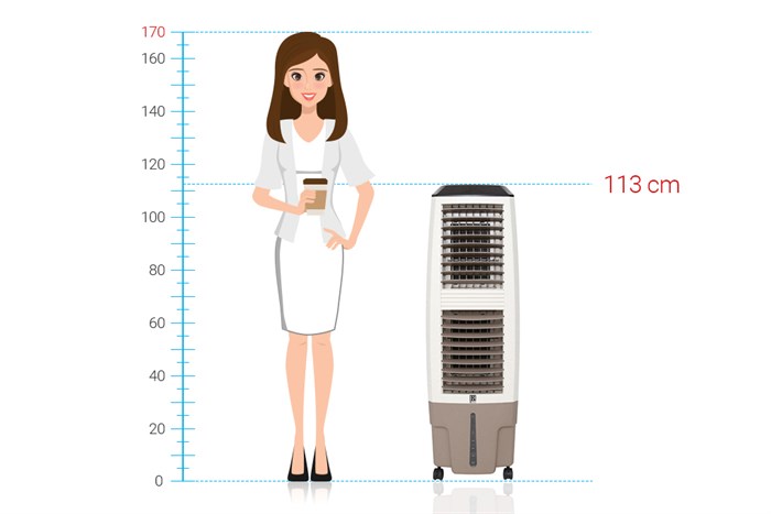 Quạt điều hòa không khí Boss S-101 180W Màu Đen