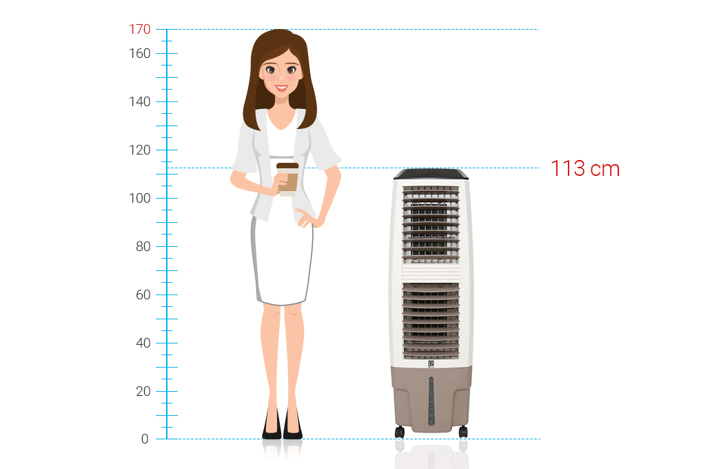 Quạt điều hòa không khí Boss S-101 180W Màu Đen