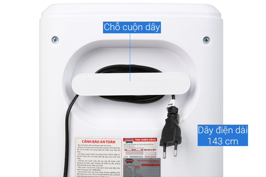 Quạt điều hoà Sunhouse SHD7713 85W Màu Trắng