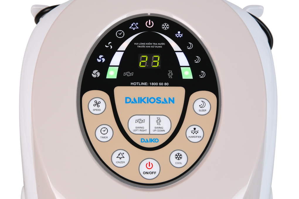 Quạt điều hoà Daikiosan DKA-01500B 90W Màu Trắng - Kem