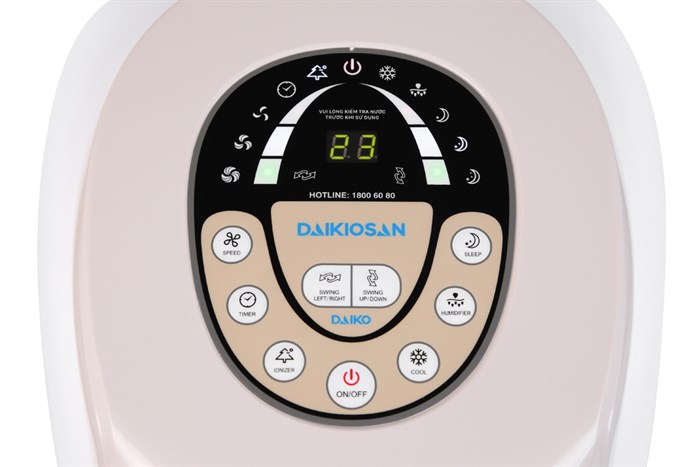 Quạt điều hoà Daikiosan DKA-02500B 160W Màu Trắng - Kem