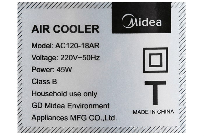 Quạt điều hòa Midea AC120-18AR 45W Màu Trắng