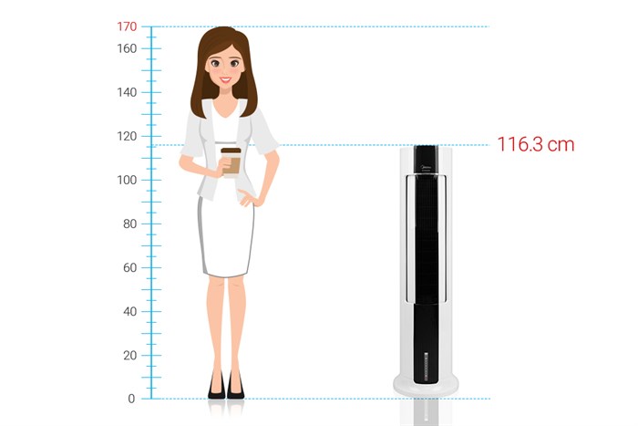 Quạt điều hòa Midea AC120-18AR 45W Màu Trắng