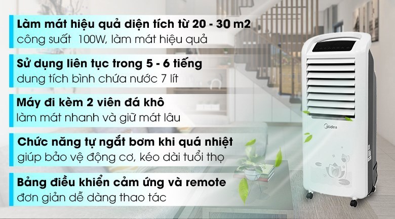 Quạt điều hòa Midea AC200-19WV