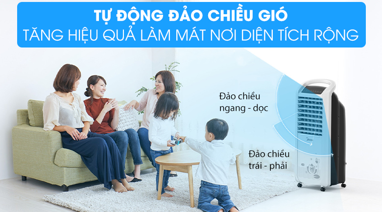 Tự đảo chiều - Quạt điều hòa Midea AC200-19WV