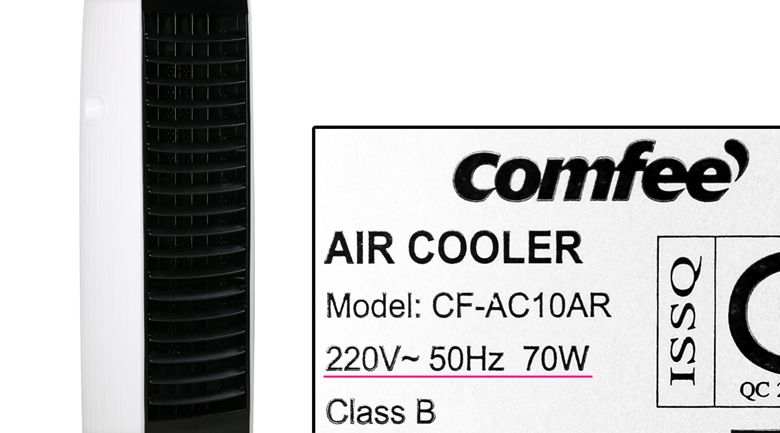 Công suất hoạt động 70 W - Quạt điều hòa Comfee CF-AC10AR